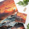 Tropical Sunrise Sunset Gift Wrap Beach Paper Theme Recycled Paper