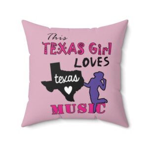 Texas Girl Loves Music Pillow