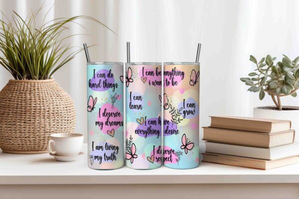 Positive Affirmation Tumbler Wraps