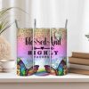 Blessed and Highly Favored Digital Affirmation Tumbler Design