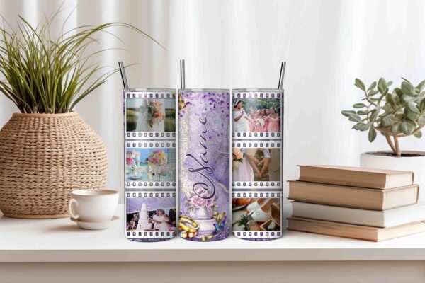 6 Wedding Photo Tumbler Template