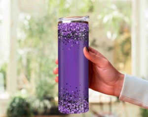 Purple Black Digital Tumbler Design - Instant