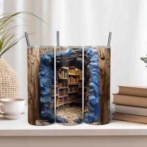 3D Bookshelf Tumbler Design