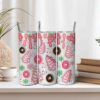 3D Pink Christmas Tree Tumbler Wrap