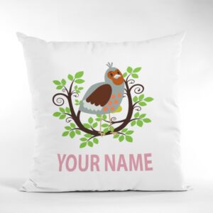 Personalized Partridge in Pear Tree Pillow