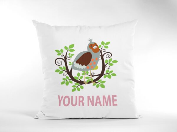 Personalized Partridge in Pear Tree Pillow