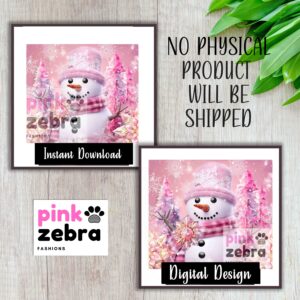 Pink Christmas 20oz Skinny Tumbler JPG Sublimation Tumbler Design