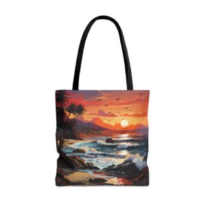 Tropical Sunrise Sunset Tote Bag