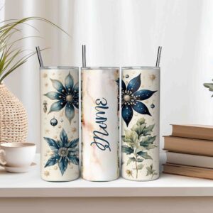 3D Winter Skinny Tumbler Design