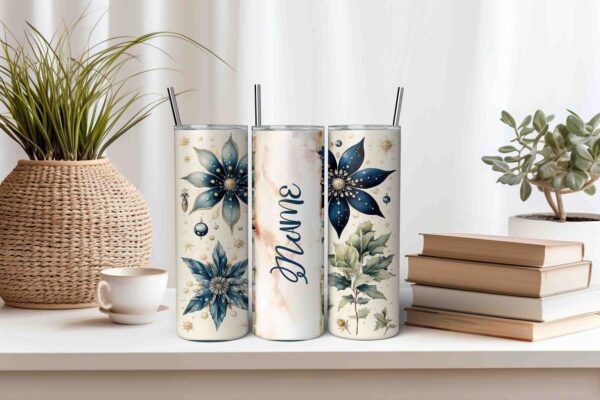 3D Winter Skinny Tumbler Design