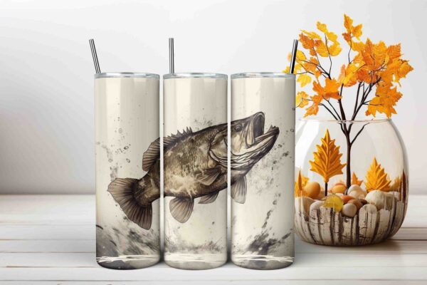 Bass Fisherman Gift Tumbler Wrap