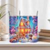 Whimsical Gingerbread House Tumbler Design