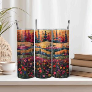 3D Patchwork Picnic Blanket Tumbler Wrap