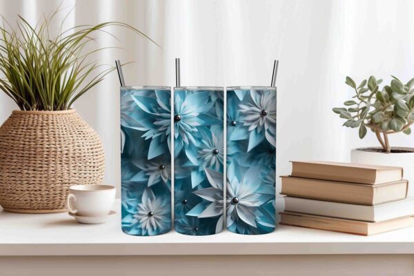 3D Floral Tumbler Wrap