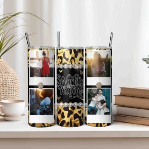 4 Photo Frame Tumbler Wrap with Diamonds