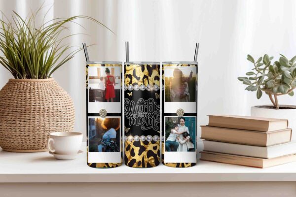 4 Photo Frame Tumbler Wrap with Diamonds