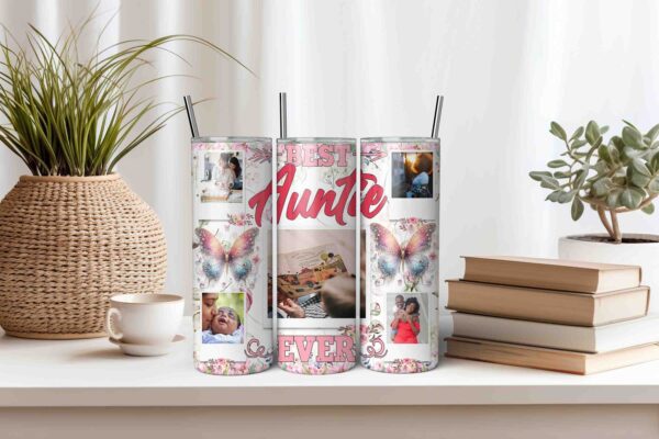 Best Aunt Photo Tumbler Wrap