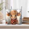 Highland Cow Tumbler Wrap