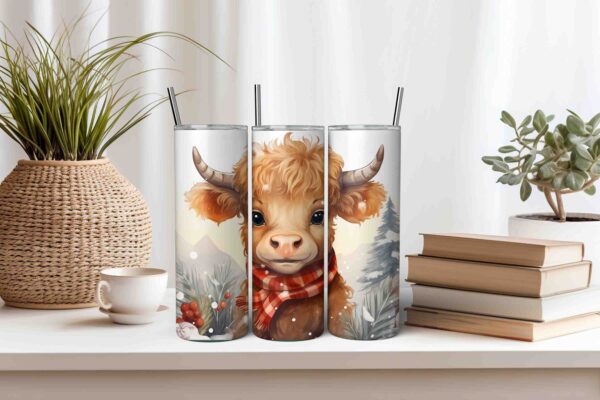 Highland Cow Tumbler Wrap