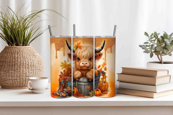 Highland Cow Tumbler Wrap