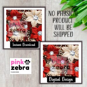 Poinsettia JPG Sublimation Tumbler