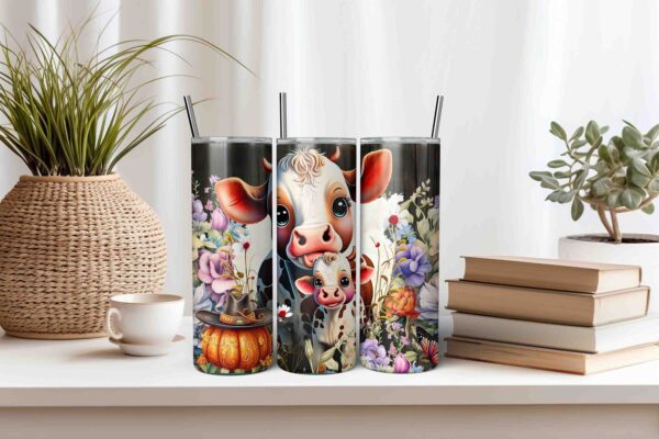 Mama Cow Baby Calves Tumbler Wrap