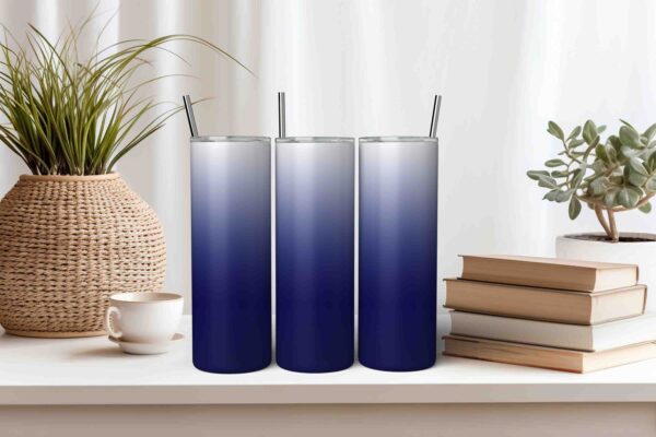 Ombre Blue Tumbler Wrap SVG