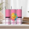 Pink Daisy Tumbler Wrap PNG