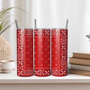 Ruby Red Bandana Tumbler Wrap