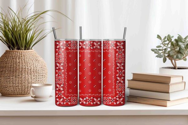 Ruby Red Bandana Tumbler Wrap