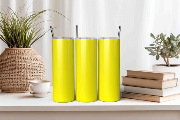 Sunshine Yellow Tumbler Wrap PNG