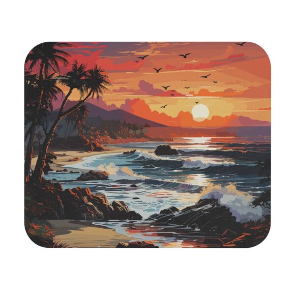 Tropical Sunrise Sunset Mousepad Beach Ocean Front Gift Idea