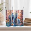 Watercolor Elephants Tumbler Wrap